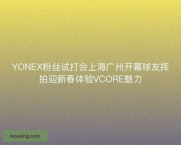 YONEX粉丝试打会上海广州开幕球友挥拍迎新春体验VCORE魅力
